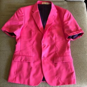 3 piece OppoSuits Pink Suit short sleeve/shorts